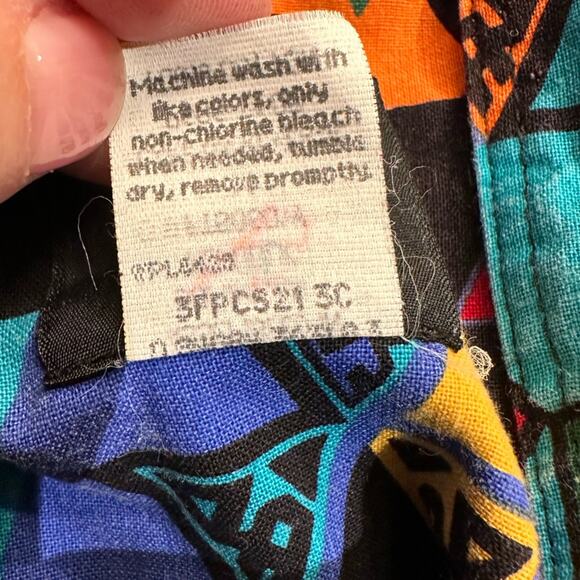 Frontier Series Cotton Western Aztec Print Womens Medium Long Sleeve Shirt - Picture 8 of 8